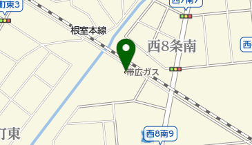 帯広ガス株式会社の地図画像