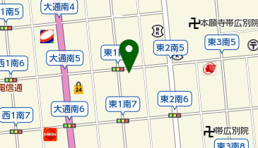 栗林石油株式会社帯広支店の地図画像
