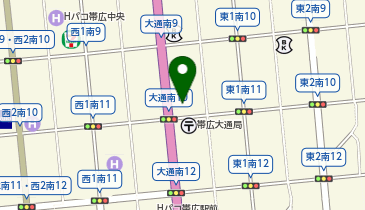 株式会社東京海上日動パートナーズ北海道帯広支店の地図画像