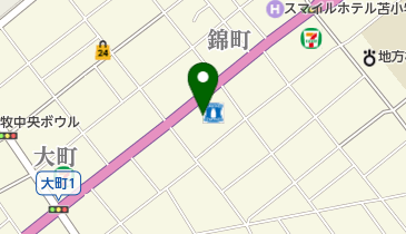 ダンススタジオとまこまいの地図画像