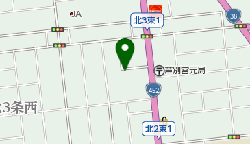 芦別神社の地図画像