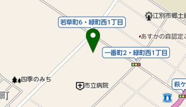 江別市立病院内理容室の地図画像