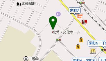 千歳市役所 学校指導室学校指導課教職員係 市民文化センターの地図画像