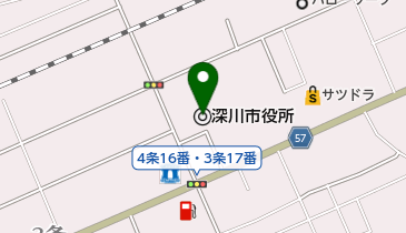 深川市職員労働組合の地図画像