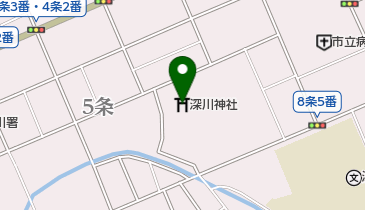深川神社の地図画像