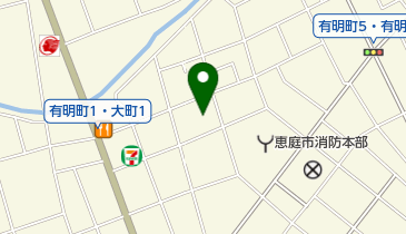 恵庭市役所 教育委員会 適応指導教室ふれあいルームの地図画像