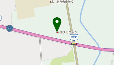 トヨタカローラ札幌株式会社 北広島店の地図画像