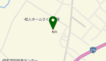 新函館農業協同組合森支店の地図画像