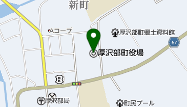 厚沢部消防署の地図画像