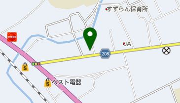 樫木理容院の地図画像