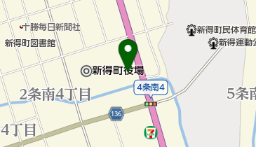 新得町役場 教育委員会 学校教育課の地図画像