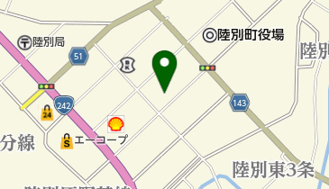 陸別ガス販売株式会社の地図画像