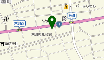 矢部米穀店栄町国道店の地図画像