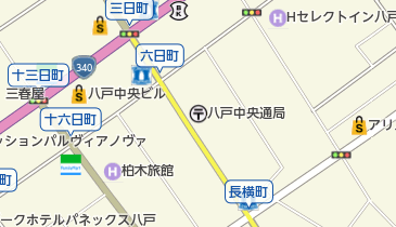 向谷地商店の地図画像