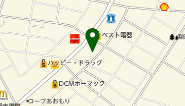 あおば動物病院の地図画像