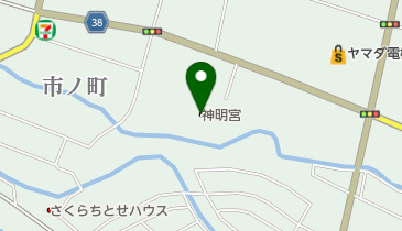 黒石神明宮の地図画像