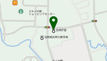 五所川原区検察庁の地図画像