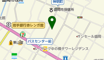 盛岡治療室の地図画像