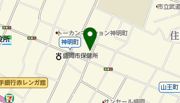 メナード化粧品盛岡神明代行店の地図画像