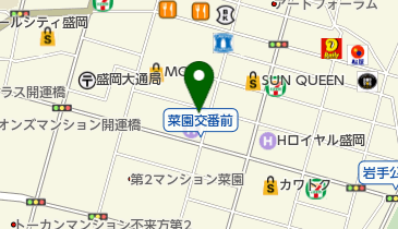 ヒラトヤ理容 菜園店の地図画像