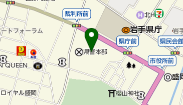 自衛隊岩手地方協力本部の地図画像