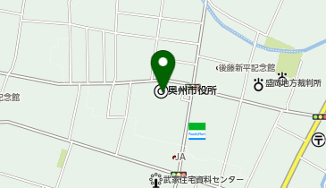 奥州市職員労働組合の地図画像
