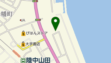 尾半観光海岸そばの地図画像