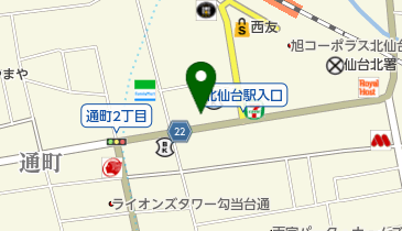 アスナロクリーニングサービス 北仙台店の地図画像