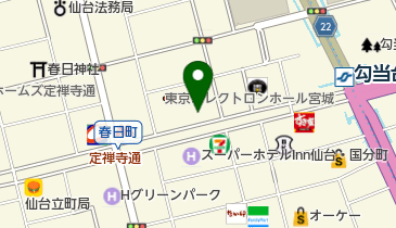 武州養蜂園仙台定禅寺通り店の地図画像