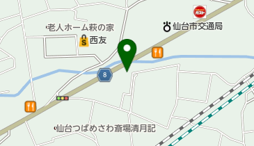 弐萬圓堂 東仙台店の地図画像