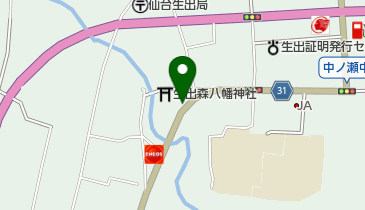 生出森八幡神社の地図画像