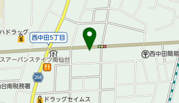 株式会社東北調剤薬局西中田店の地図画像