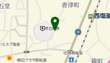 日本調剤塩釜薬局の地図画像