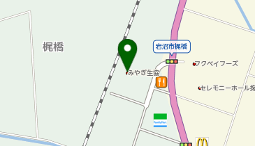 うさちゃんクリーニング 生協セラビ岩沼店の地図画像