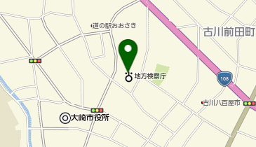 古川区検察庁の地図画像