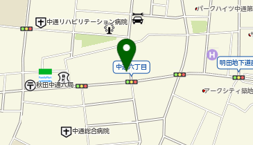 梅屋楽器店の地図画像