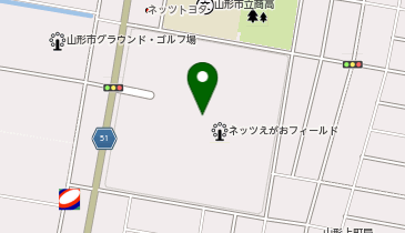 山形市あかねケ丘陸上競技場の地図画像