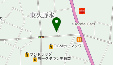 美容室髪ふーせんの地図画像