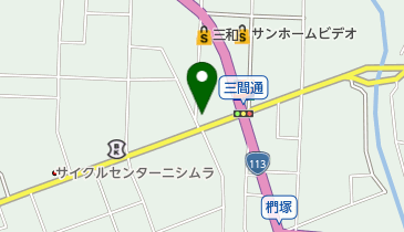 三間通ヘアーサロンたなかの地図画像