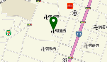 融通寺の地図画像