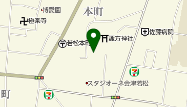 会津大鎮守・諏方神社の地図画像