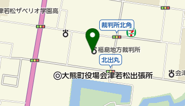 会津若松検察審査会の地図画像