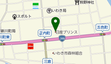 日産プリンス福島販売株式会社 いわき店の地図画像