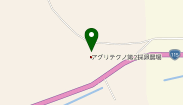 株式会社アグリテクノ 第二採卵場の地図画像