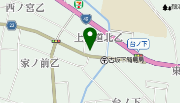 角田理容店の地図画像