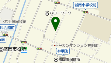 盛岡市役所 若園町分庁舎 環境部 環境企画課 環境みらい係の地図画像