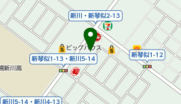 株式会社つり具天狗屋新琴似店の地図画像