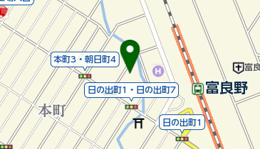 富良野市中心街活性化センターふらっとの地図画像