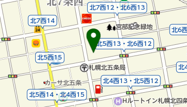 グルメ香港札幌支店の地図画像
