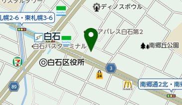 麻雀夢道場 白石店の地図画像